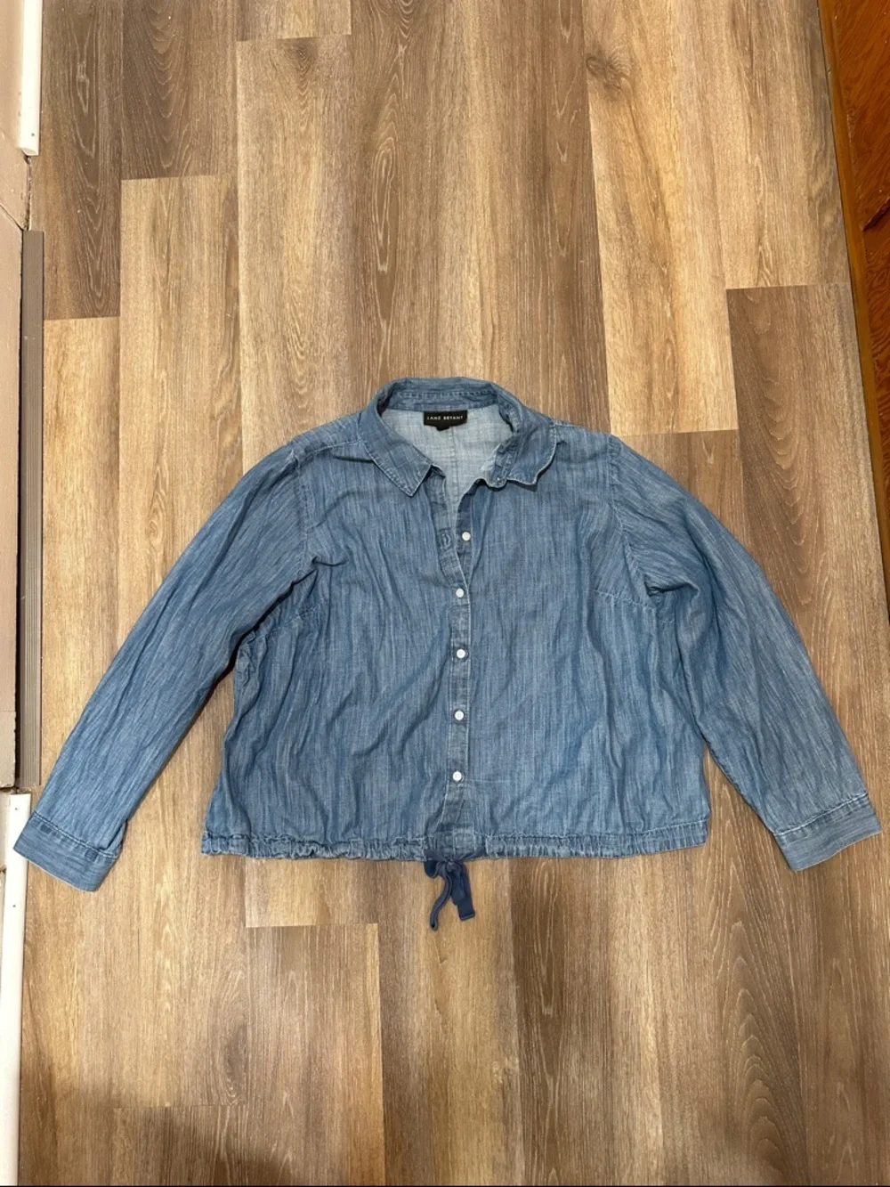 Lane Bryant Light Blue Denim Shirt - Picture 1 of 4